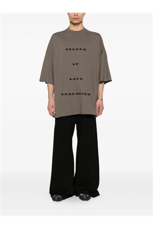 T-shirt in cotone color fango RICK OWENS DRKSHDW | DU01F4259RNEP73409
